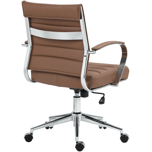 Silla de oficina Oakland Cuero auténtico Marrón claro 62X57X90 cm