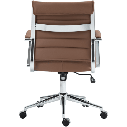 Silla de oficina Oakland Cuero auténtico Marrón claro 62X57X90 cm