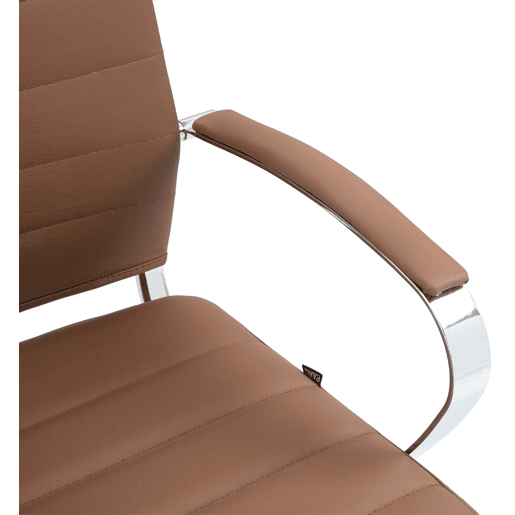Silla de oficina Oakland Cuero auténtico Marrón claro 62X57X90 cm
