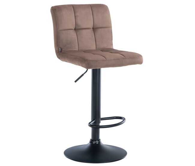 Taburete de bar peru terciopelo marrón 47x46x94 cm