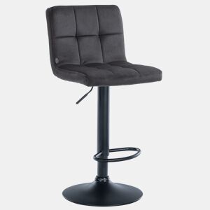 Taburete de Bar Peru Terciopelo Negro 47X46X94 cm