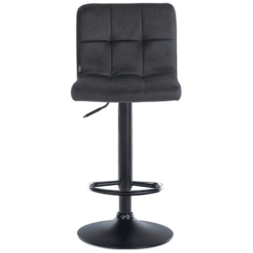 Taburete de Bar Peru Terciopelo Negro 47X46X94 cm