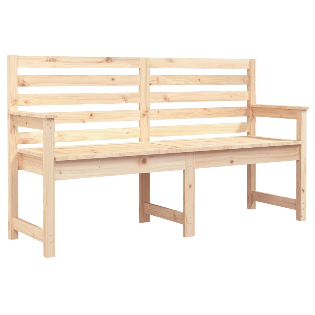 Vidaxl banco de jardín madera maciza de pino 159,5x48x91,5 cm