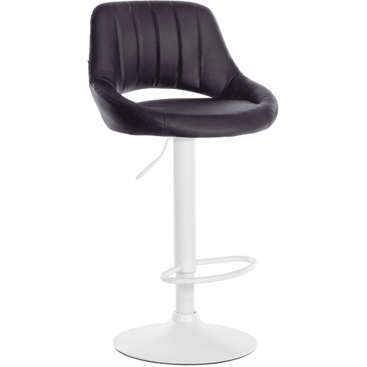 Taburete de bar Milet en polipiel Simil cuero Marrón 48X47X85 cm