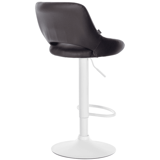 Taburete de bar Milet en polipiel Simil cuero Marrón 48X47X85 cm