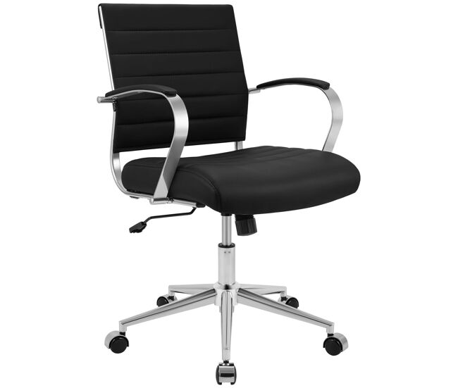 Silla de oficina oakland cuero auténtico negro 62x57x90 cm