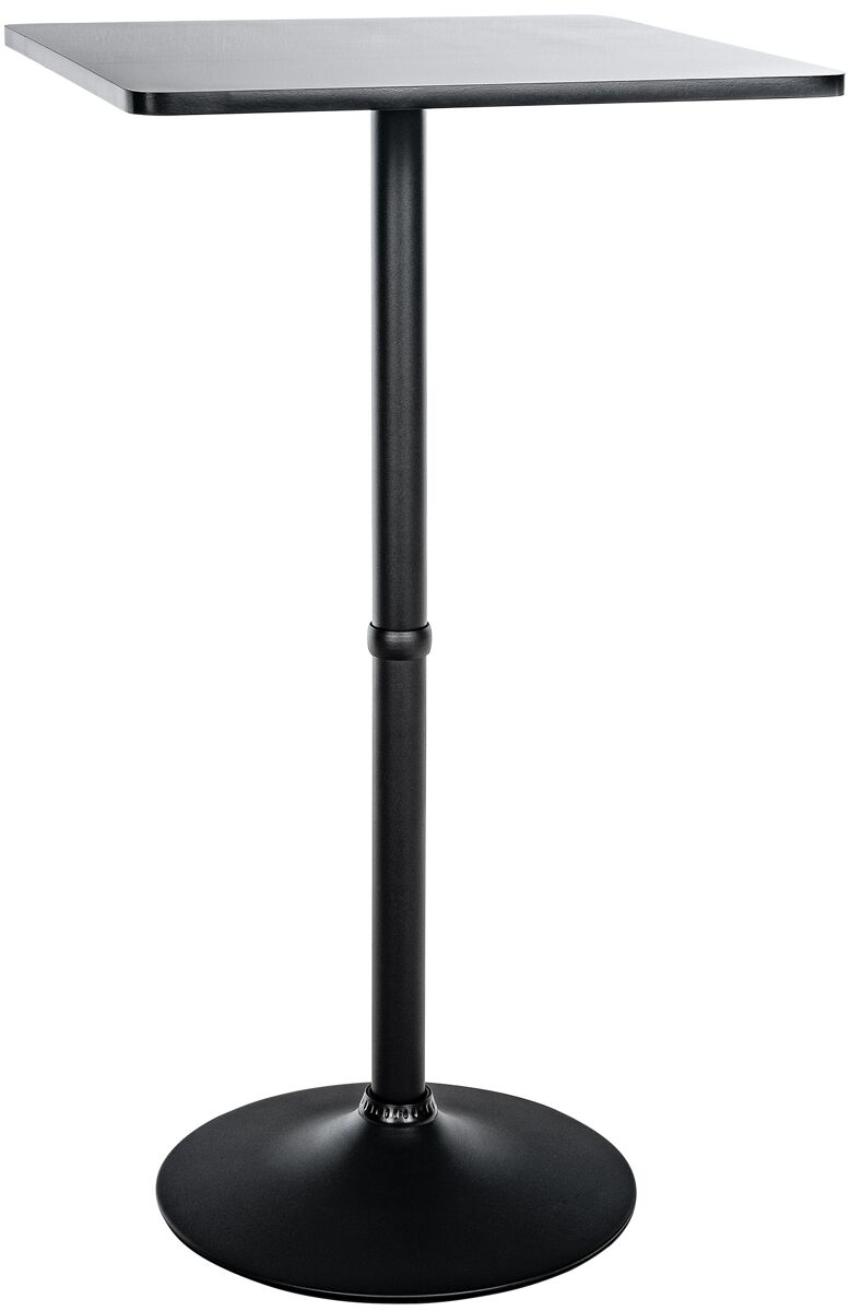 Mesa alta cuadrada madera negro/negro ø 60 cm