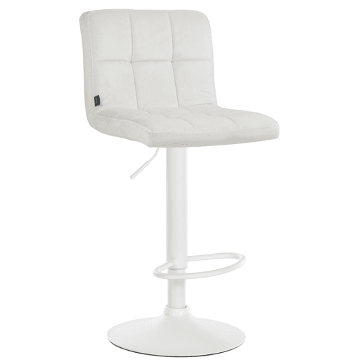 Taburete de Bar Peru Terciopelo Crema 47X46X94 cm