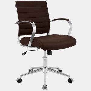 Silla de Oficina Oakland Cuero auténtico Marrón 62X57X90 cm