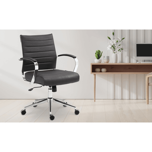 Silla de oficina Oakland Cuero auténtico Marrón 62X57X90 cm