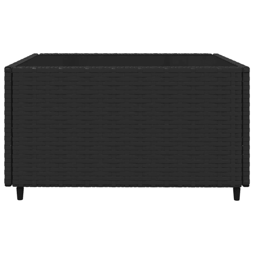 vidaXL 4 pcs conjunto lounge de jardim c almofadões vime PE preto