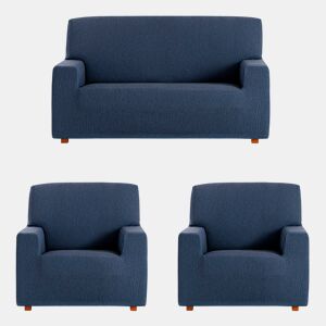 Conjunto de capas para sofá Eysa TROYA Azul 70 x 110 x 210 cm 3 Peças
