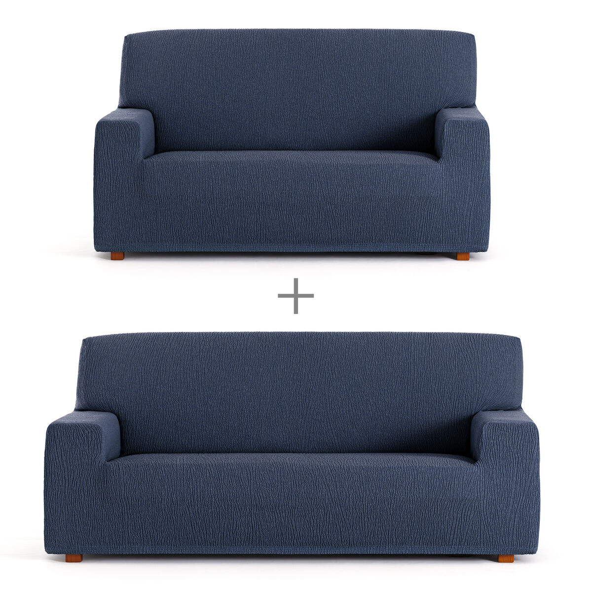 Juego de fundas para sofá eysa troya azul 70 x 110 x 210 cm 2 piezas