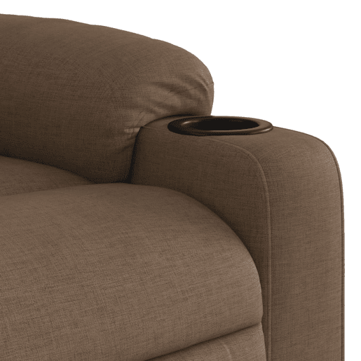 vidaXL Poltrona de massagens reclinável tecido castanho vidaXL Poltrona de massagens reclinável tecido castanho