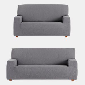 Conjunto de capas para sofá Eysa TROYA Cinzento 70 x 110 x 210 cm 2 Peças