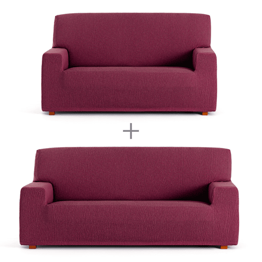 Conjunto de capas para sofá Eysa TROYA Castanho-avermelhado 70 x 110 x 210 cm 2 Peças
