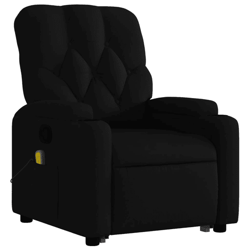 vidaXL Poltrona de massagens reclinável elevatória tecido preto vidaXL Poltrona de massagens reclinável elevatória tecido preto