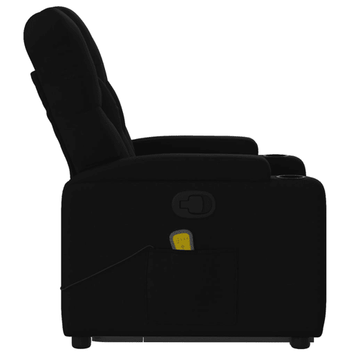 vidaXL Poltrona de massagens reclinável elevatória tecido preto vidaXL Poltrona de massagens reclinável elevatória tecido preto