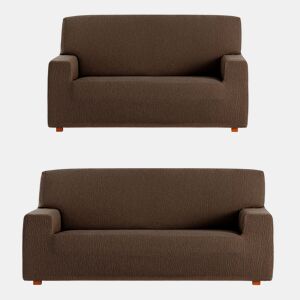 Conjunto de capas para sofá Eysa TROYA Castanho 70 x 110 x 210 cm 2 Peças