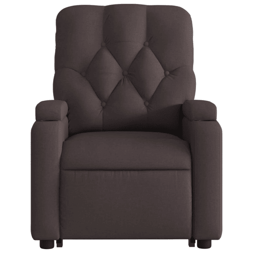 vidaXL Poltrona massagens reclinável elevatória tecido castanho-escuro vidaXL Poltrona massagens reclinável elevatória tecido castanho-escuro