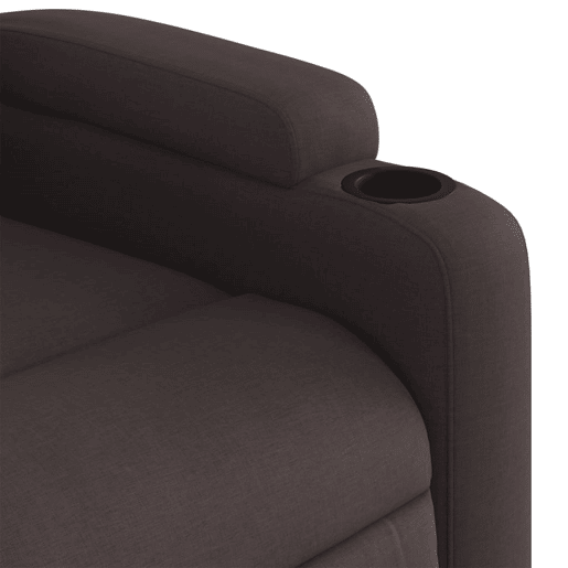 vidaXL Poltrona massagens reclinável elevatória tecido castanho-escuro vidaXL Poltrona massagens reclinável elevatória tecido castanho-escuro