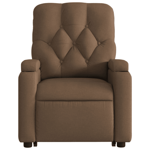 vidaXL Poltrona reclinável massagens tecido castanho vidaXL Poltrona reclinável massagens tecido castanho