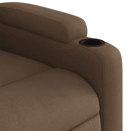 vidaXL Poltrona reclinável massagens tecido castanho vidaXL Poltrona reclinável massagens tecido castanho