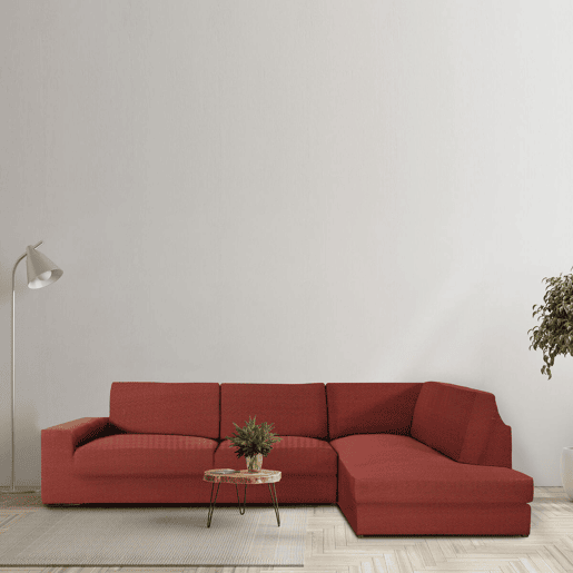 Capa do Sofá Eysa JAZ Vermelho Escuro 110 x 120 x 500 cm