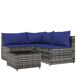 Juego De Muebles De Jardín Juego De Muebles De Jardín Gris Azul