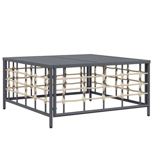 vidaXL 5 pcs conjunto lounge de jardim c almofadões vime PE antracite vidaXL 5 pcs conjunto lounge de jardim c almofadões vime PE antracite