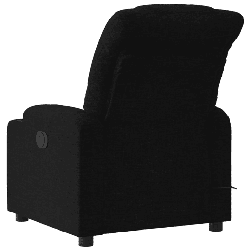 vidaXL Poltrona reclinável de massagens elétrica tecido preto