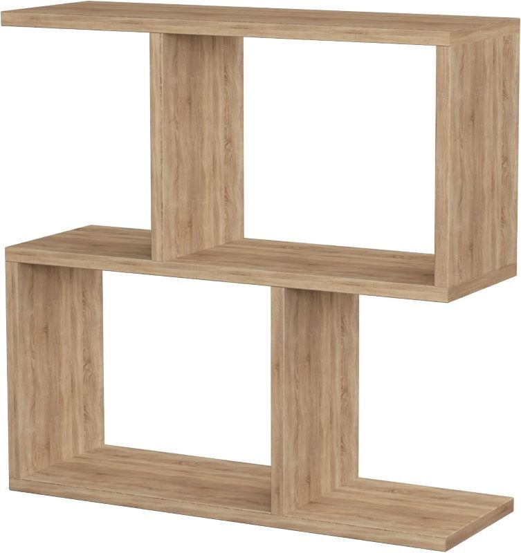 Mesa auxiliar moderna con estantes 60x20