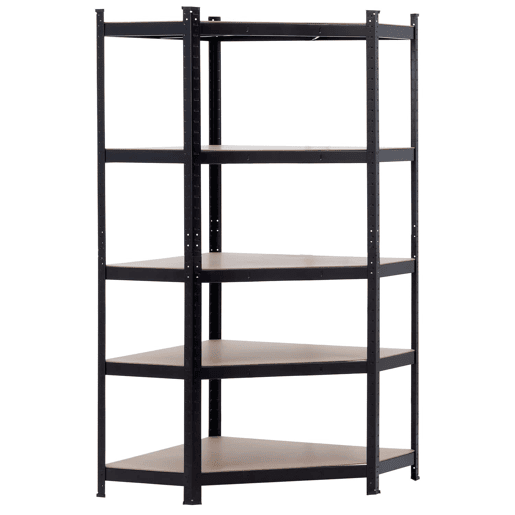 Prateleira Modular de Canto 5 Prateleiras Ajustáveis u200Bu200B180x80x40x56cm 875Kg Thinia Home