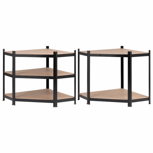 Prateleira Modular de Canto 5 Prateleiras Ajustáveis u200Bu200B180x80x40x56cm 875Kg Thinia Home