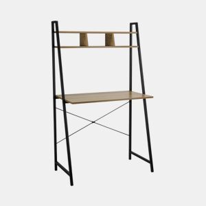Mesa de Metal com Prateleira Organizadora de Madeira Oyam 142x84x46cm 7house