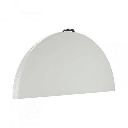 Mesa Dobrável Portátil Resina Ø121cm Branco Efeito Granito 7house