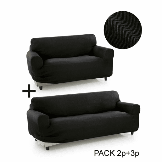 Capa do Sofá Sofakover Pocket Duo Romeo 2 Unidades - Preto