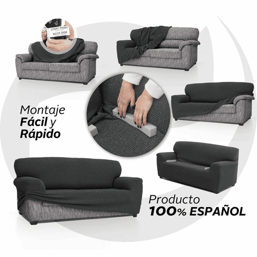 Capa do Sofá Sofakover Pocket Duo Romeo 2 Unidades - Preto