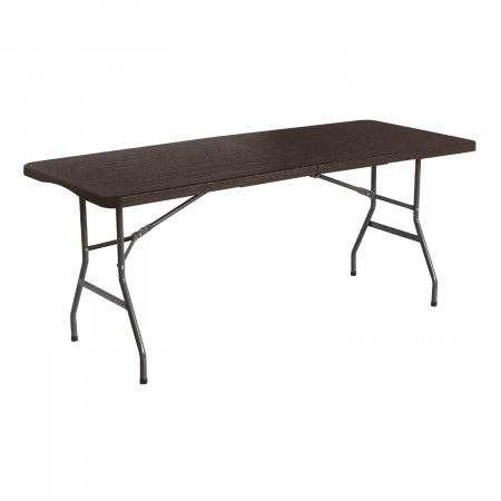 Mesa dobrável retangular efeito madeira 180x74x74cm Thinia Home