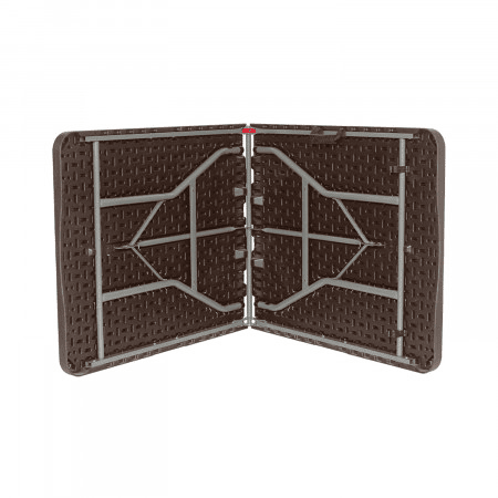 Mesa dobrável retangular efeito madeira 180x74x74cm Thinia Home