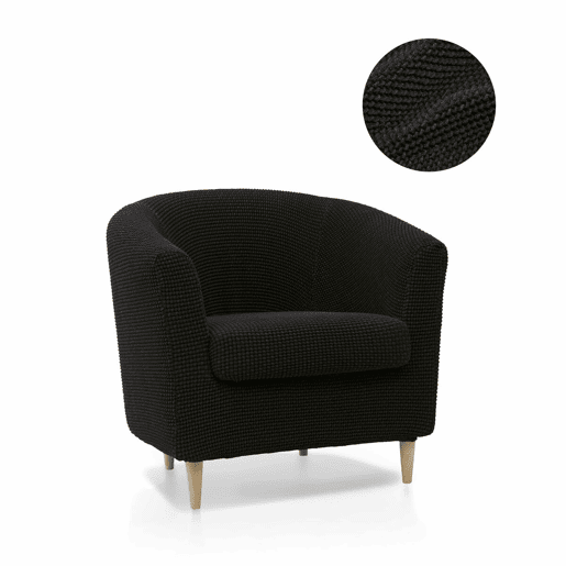 Capa para poltrona Sofaskins NIAGARA 1 lugar - Preto Capa para poltrona Sofaskins NIAGARA 1 lugar - Preto