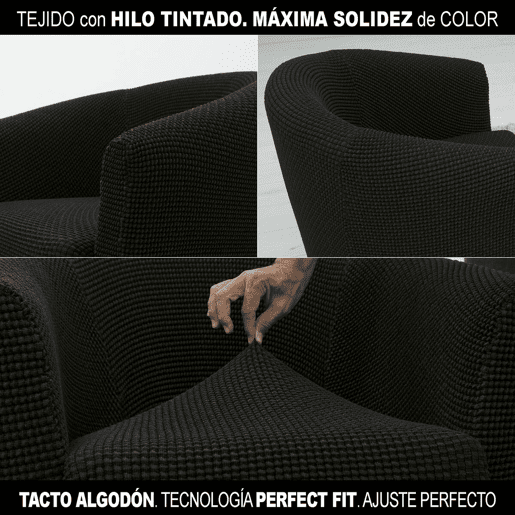 Capa para poltrona Sofaskins NIAGARA 1 lugar - Preto Capa para poltrona Sofaskins NIAGARA 1 lugar - Preto
