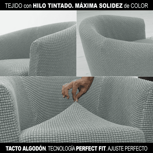 Capa para poltrona Sofaskins NIAGARA 1 lugar - Cinzento Claro
