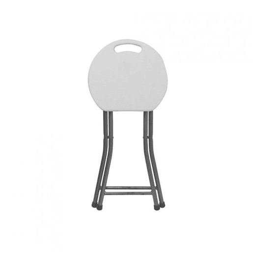 Pack de 4 bancos dobráveis u200Bu200Bem resina e aço 31x45cm branco 7house