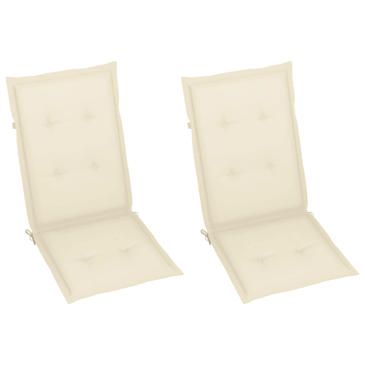 vidaXL Cadeiras jardim reclináveis c almofadões 2 pcs acácia maciça vidaXL Cadeiras jardim reclináveis c almofadões 2 pcs acácia maciça