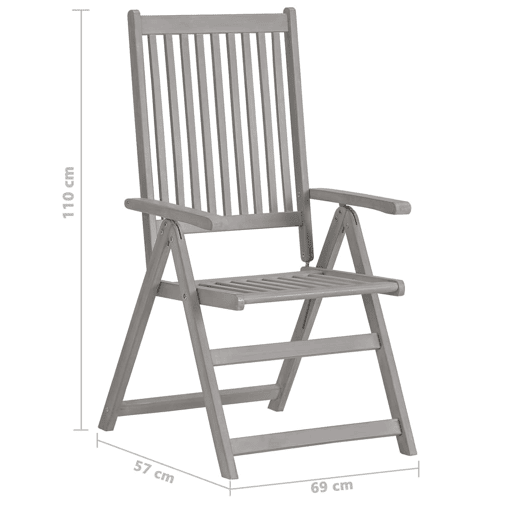 vidaXL Cadeiras jardim reclináveis c almofadões 2 pcs acácia maciça vidaXL Cadeiras jardim reclináveis c almofadões 2 pcs acácia maciça