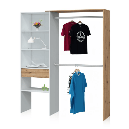 Roupeiro Ezra Blanco Soft - Roble Nodi 158 x 187 x 40 cm