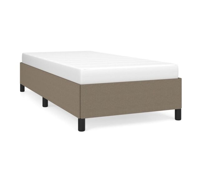 Estructura de cama de tela gris taupe 100x200 cm