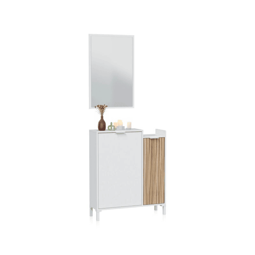 Corredor de Nitza Blanco Artik (Blanco Mate) - Natur 77 x 91 x 24 cm