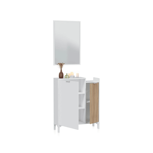 Corredor de Nitza Blanco Artik (Blanco Mate) - Natur 77 x 91 x 24 cm